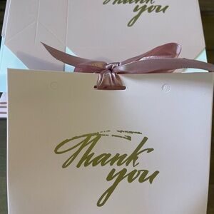 60 pieces Elegant Pink Thank You Gift Bags